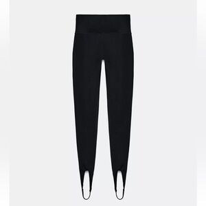 Zara Nylon Black Stirrup Leggings